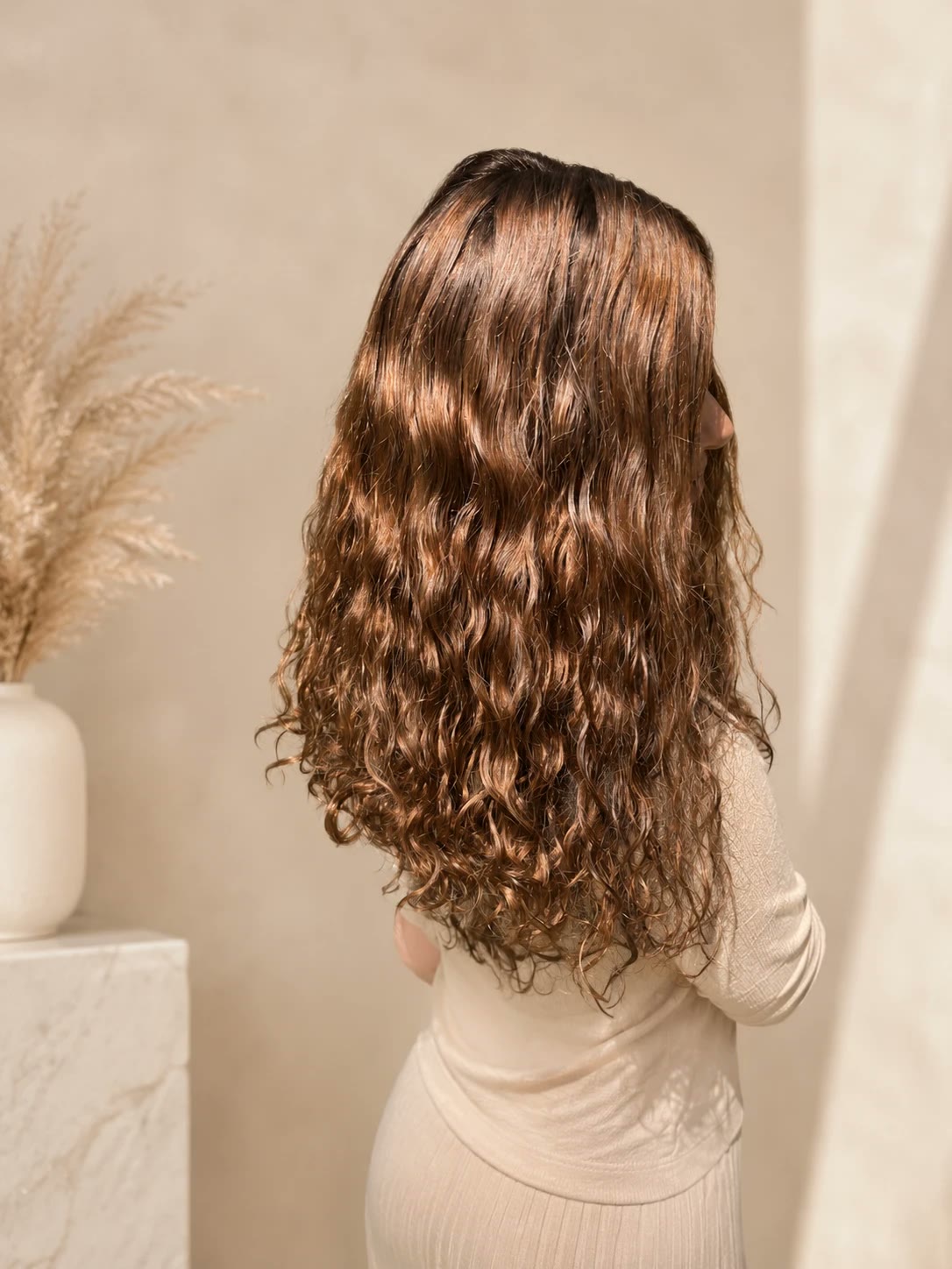 Long chestnut curls